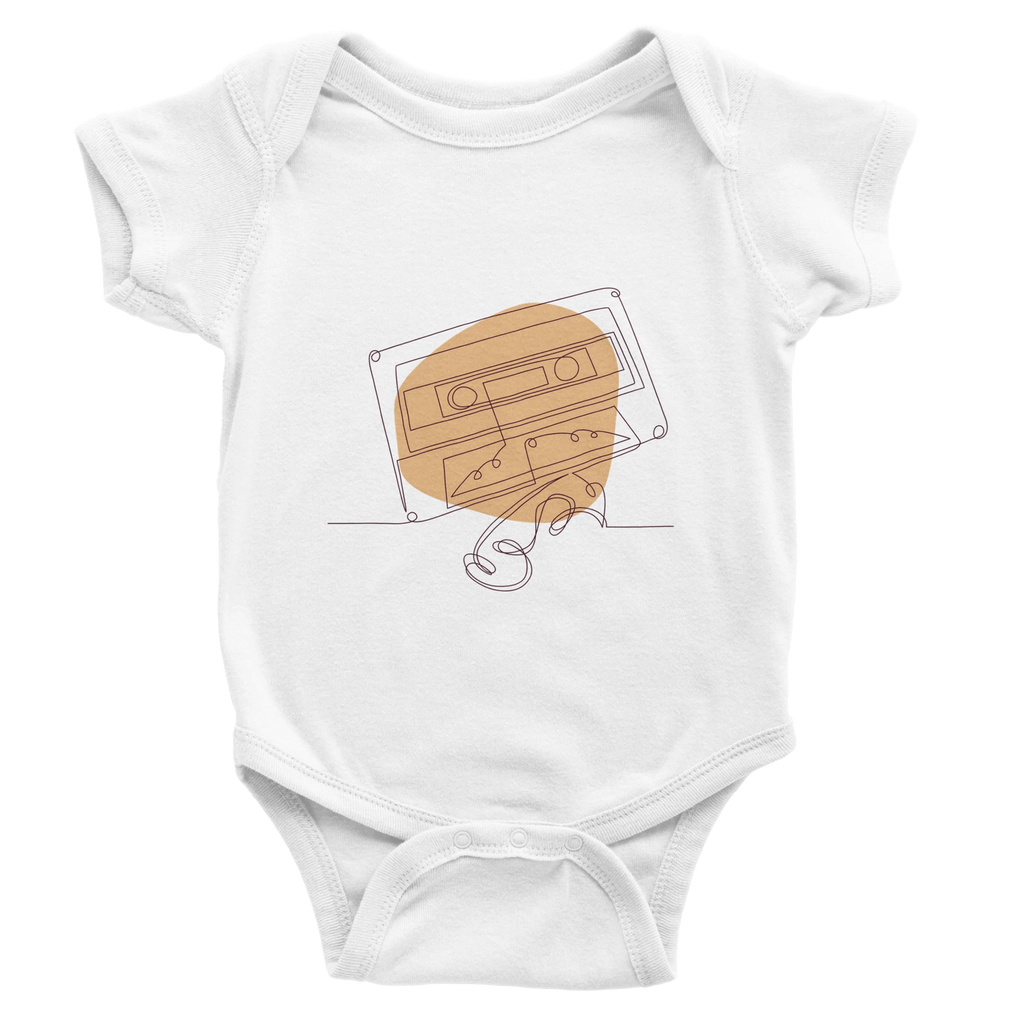 Baby Bodysuit · Audio Cassette Wrinkled Tape White - BM ink.
