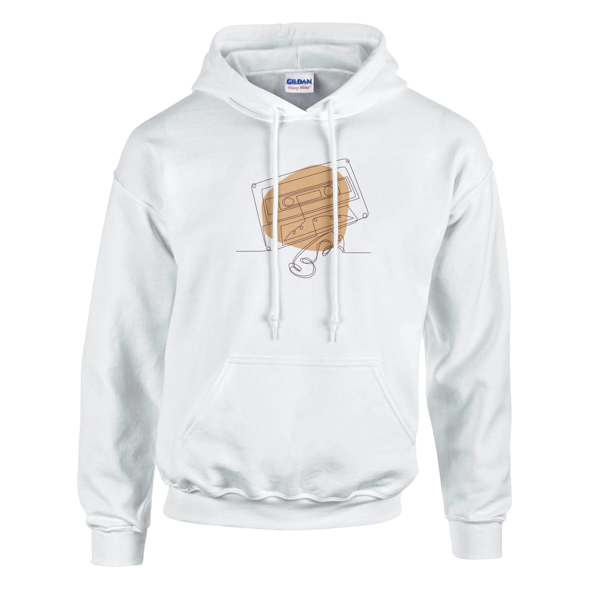 Adult Hoodie · Audio Cassette Wrinkled Tape - BM ink.