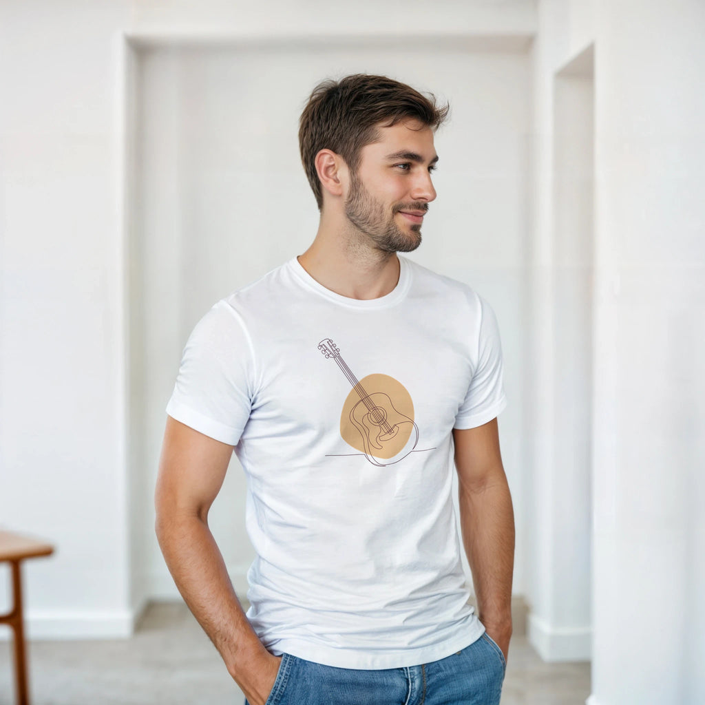 Adult T-Shirt · Acoustic Guitar (Light) - BM ink.