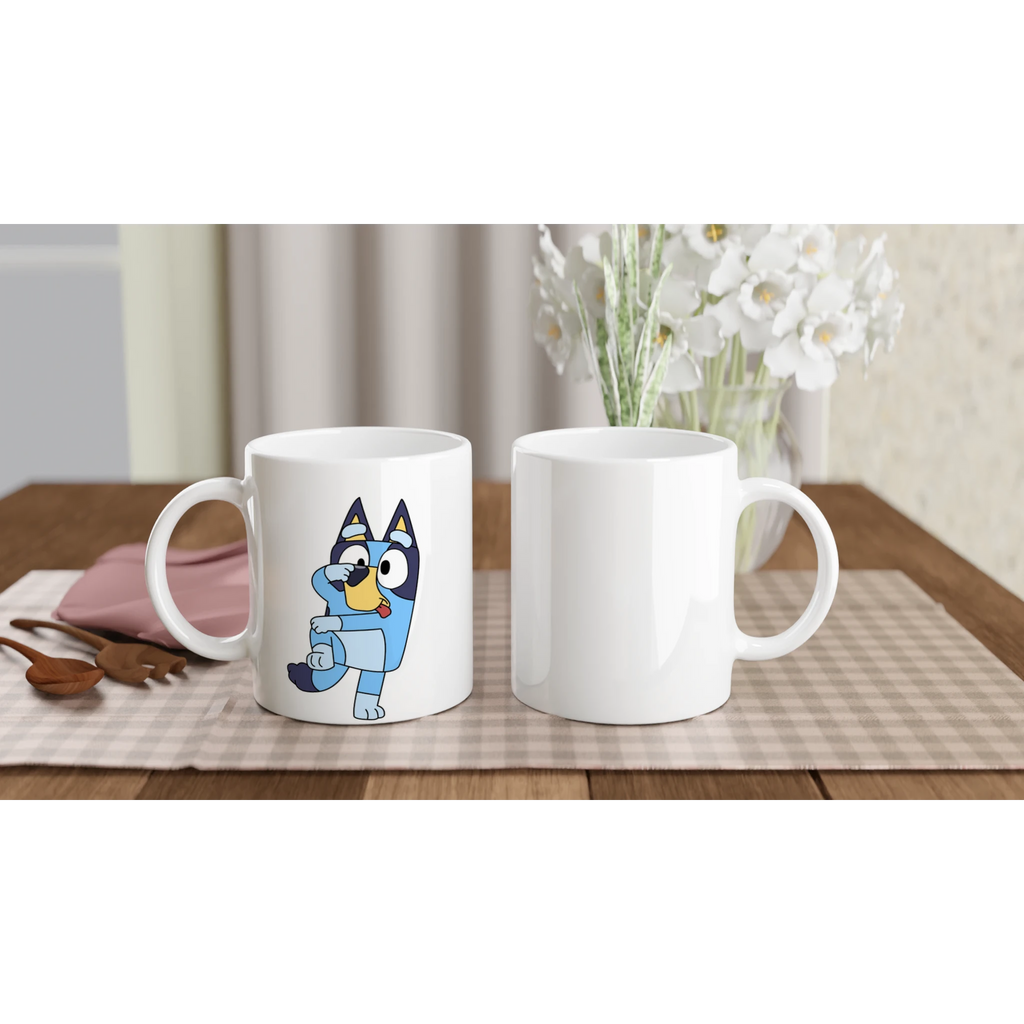 Ceramic Mug · Bluey Ceramic White Bluey Left - BM ink.