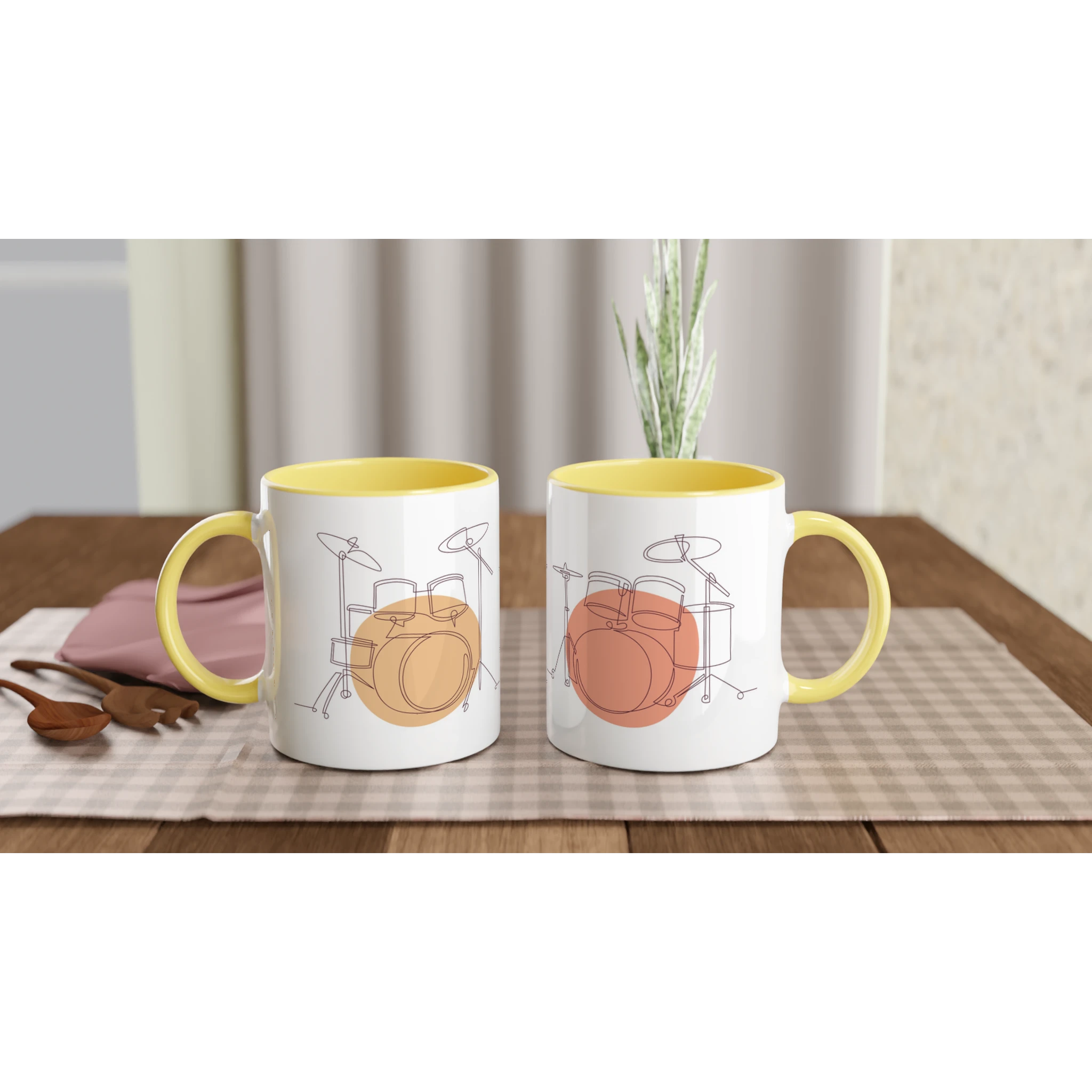Ceramic Mug · Drum Sets Ceramic Yellow Both Drum Sets - BM ink.