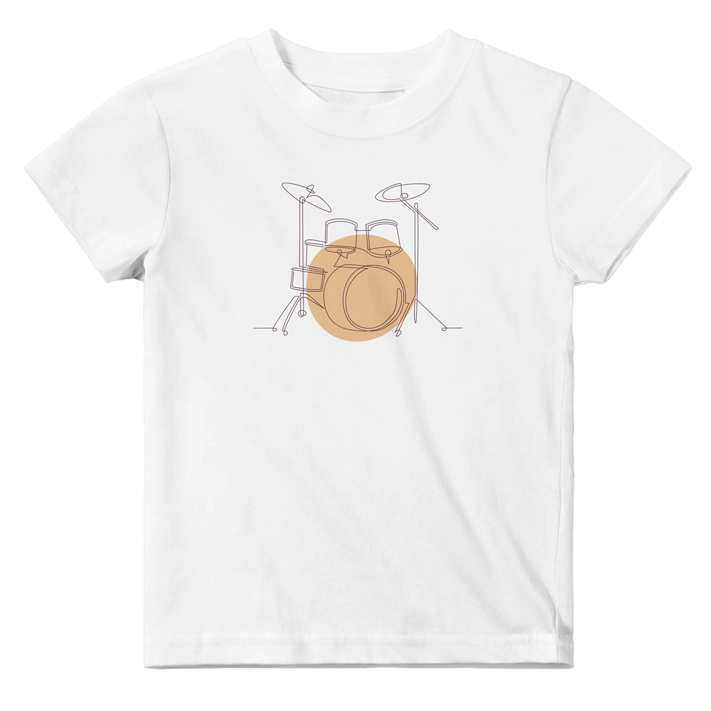 Baby T-Shirt · Drum Set (Light) White - BM ink.