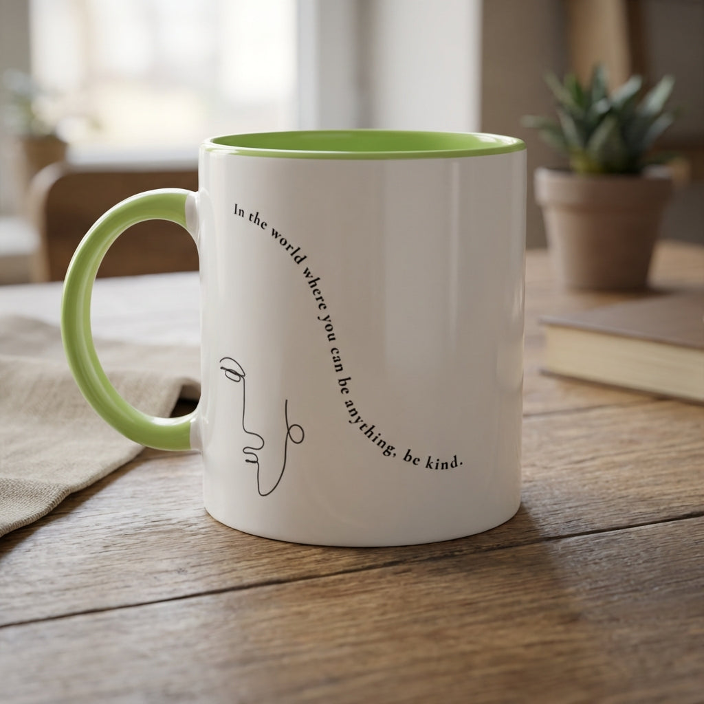 Choose Kindness · Ceramic Mug Ceramic Green Left - BM ink.