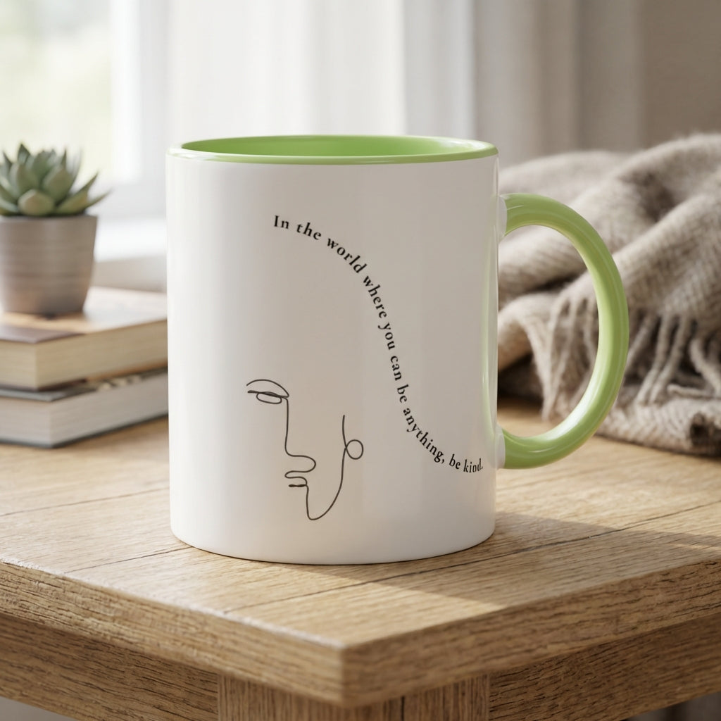 Choose Kindness · Ceramic Mug Ceramic Green Right - BM ink.