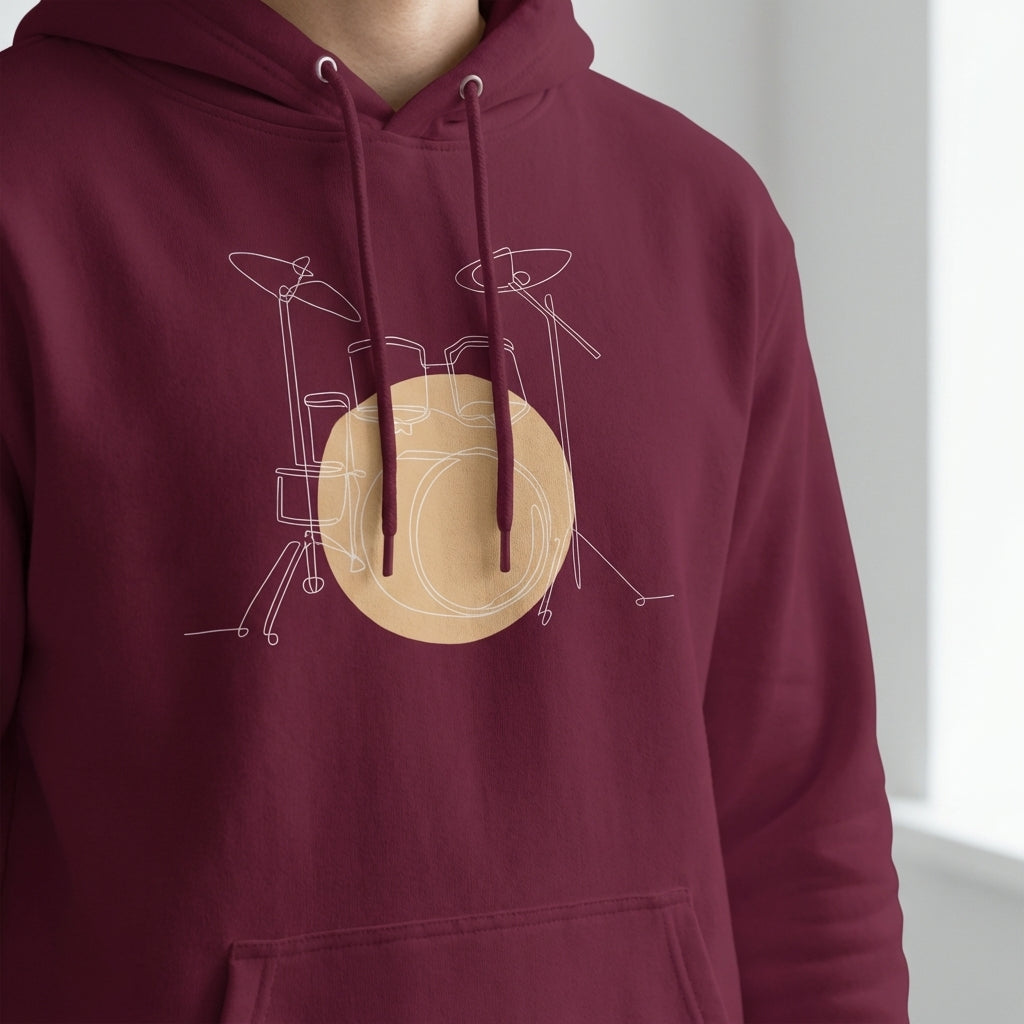 Adult Hoodie · Drum Sets Maroon Light - BM ink.