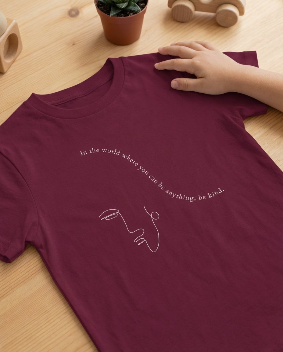 Choose Kindness · Kids T-Shirt Maroon - BM ink.