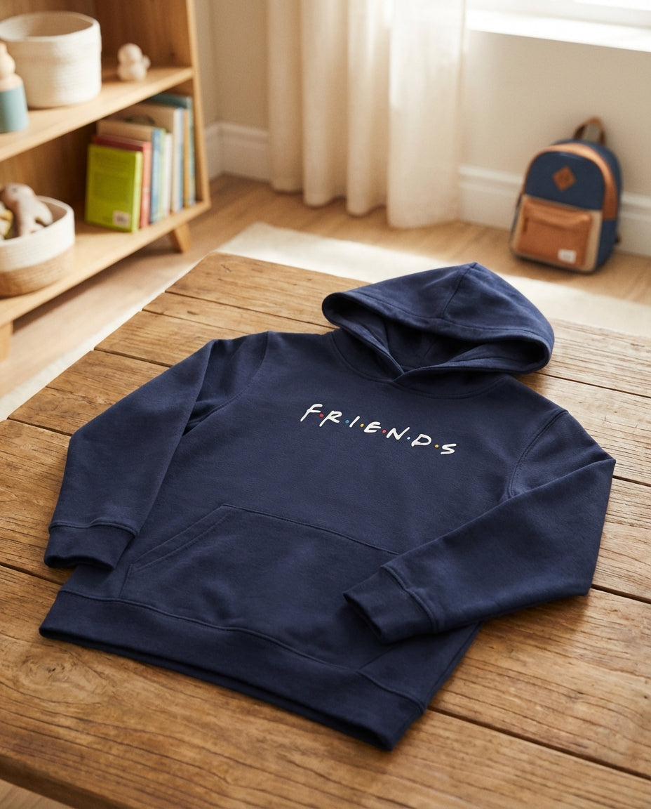 Kids Hoodie · Friends Logo French Navy - BM ink.
