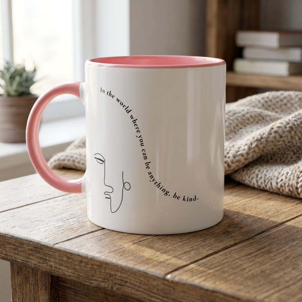 Choose Kindness · Ceramic Mug Ceramic Pink Left - BM ink.