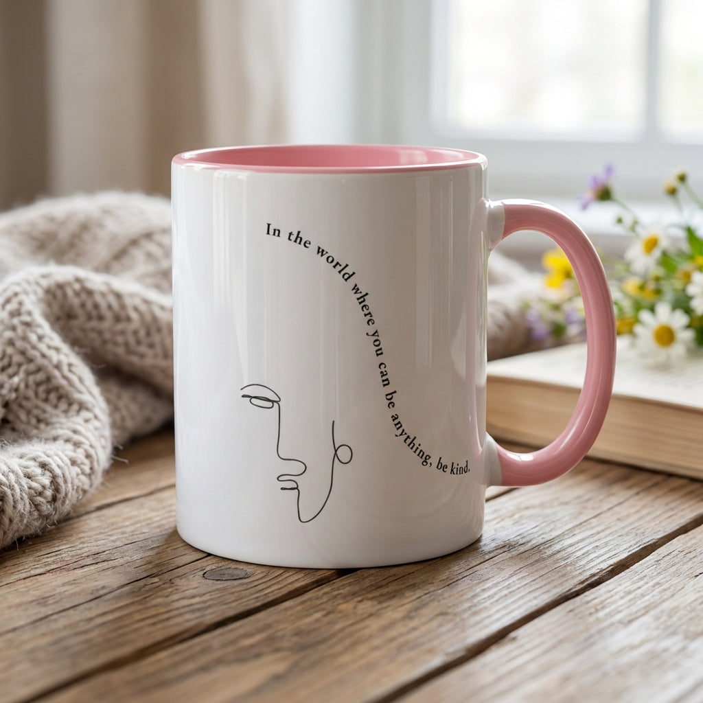 Choose Kindness · Ceramic Mug Ceramic Pink Right - BM ink.