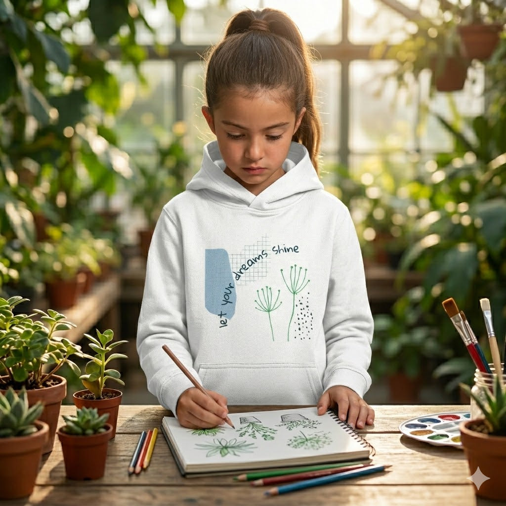 Kids Hoodie · Let Your Dreams Shine White - BM ink.