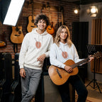 Adult Hoodie · Acoustic Guitars White Bold - BM ink.