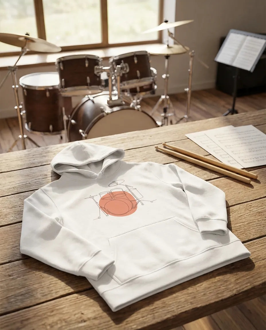 Kids Hoodie · Drum Set (Bold) - BM ink.