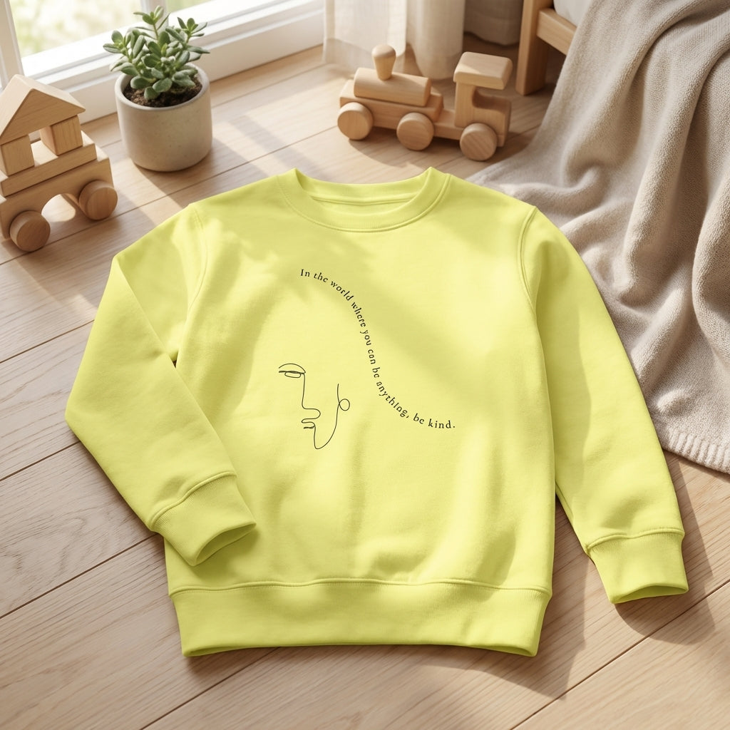 Choose Kindness · Kids Sweatshirt Light Yellow - BM ink.