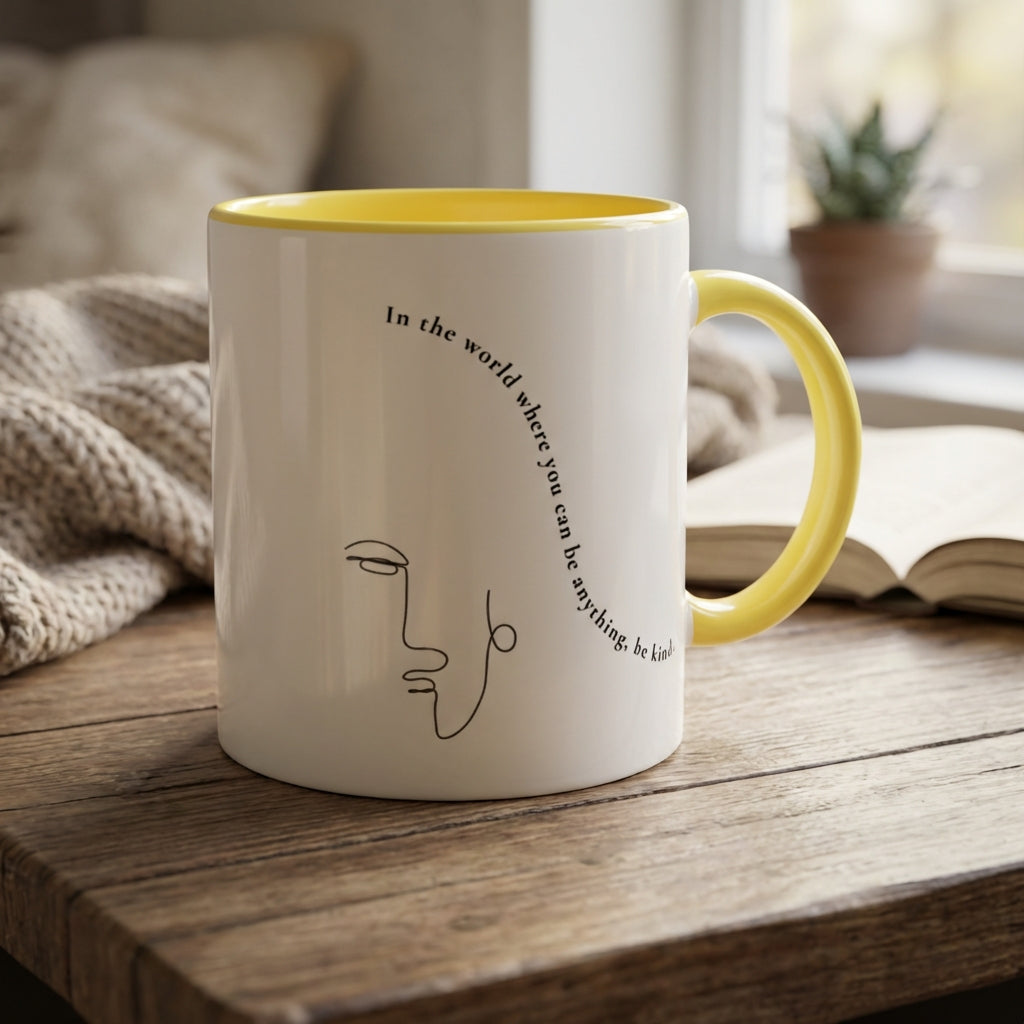 Choose Kindness · Ceramic Mug Ceramic Yellow Right - BM ink.